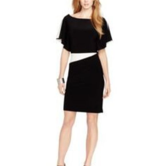 Ralph Lauren Flutter Sleeve Jersey Dress - Picture 2 of 5